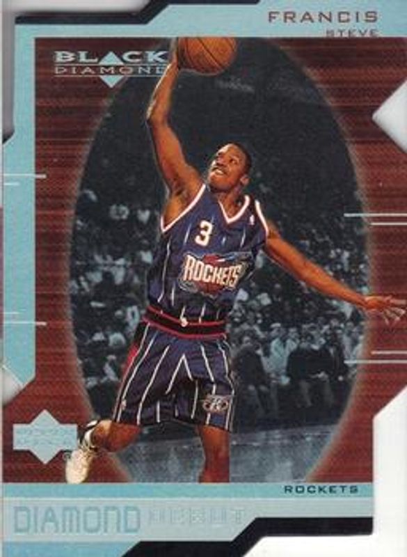 Steve Francis 1999 Upper Deck Black Diamond #92 Diamond Cut Rookie RAW