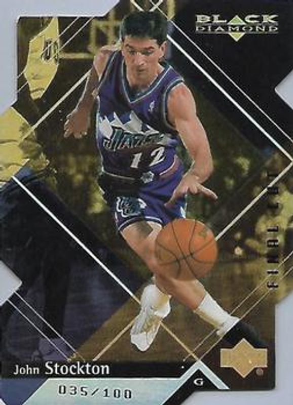 John Stockton 1999 Upper Deck Black Diamond #83 Final Cut /50 RAW