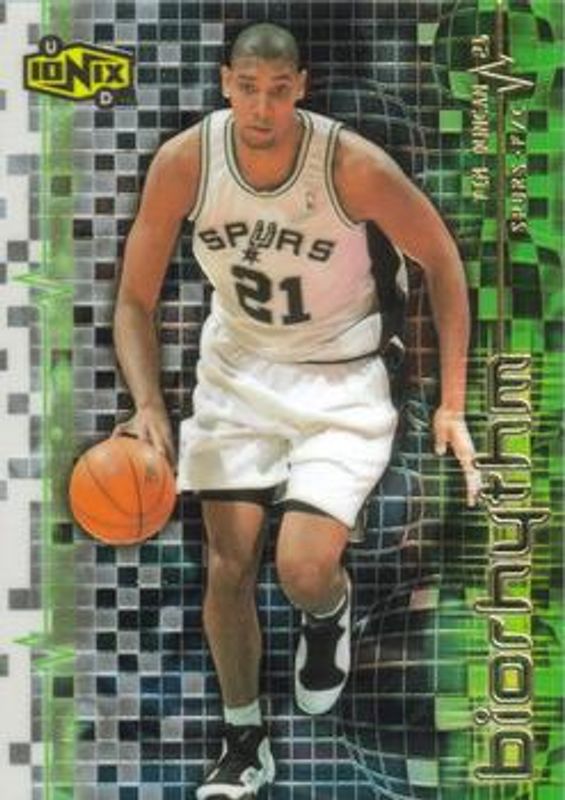 Tim Duncan 1999 Upper Deck Ionix #B14 BIOrhythm RAW