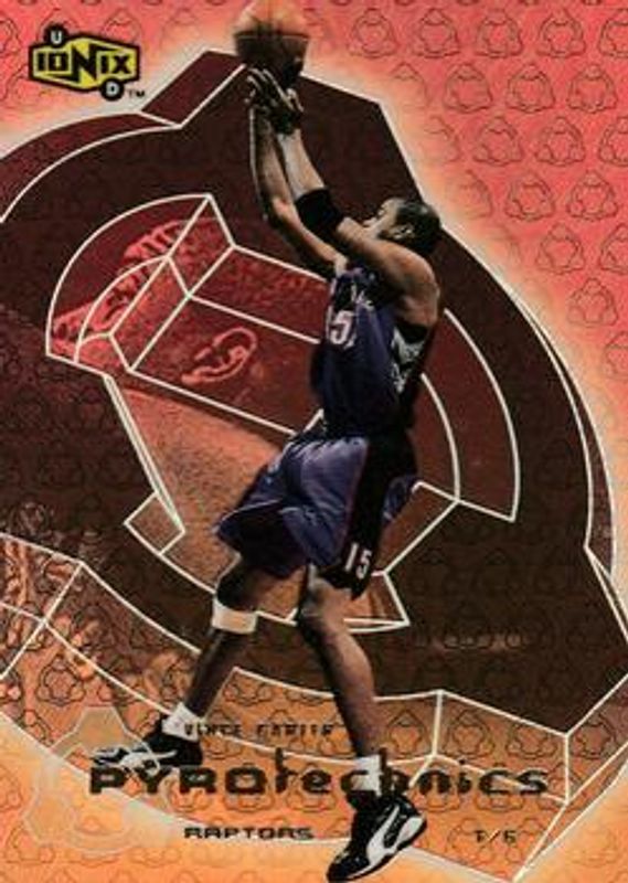 Vince Carter 1999 Upper Deck Ionix #P15 Pyrotechnics RAW