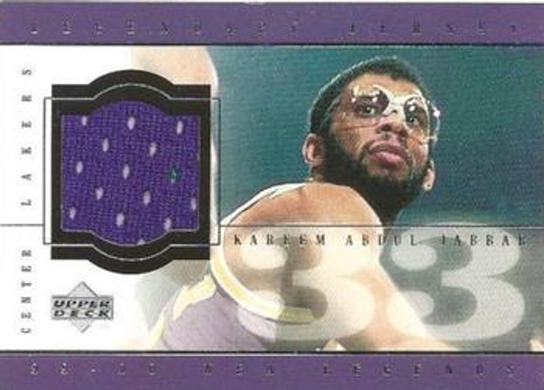 Kareem Abdul-Jabbar 1999 Upper Deck Legends #KA-J Legendary Jerseys /33 RAW
