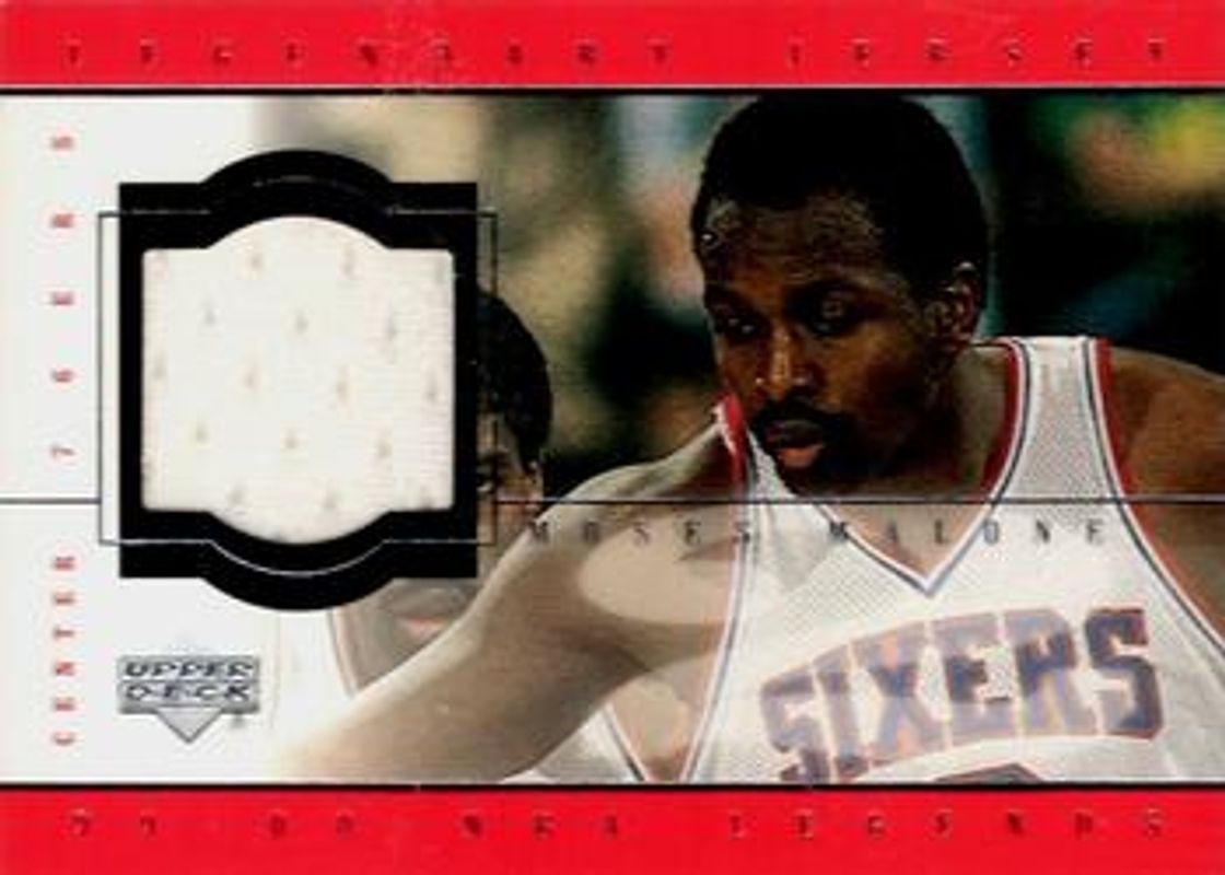 Moses Malone 1999 Upper Deck Legends #MM-J Legendary Jerseys /33 RAW