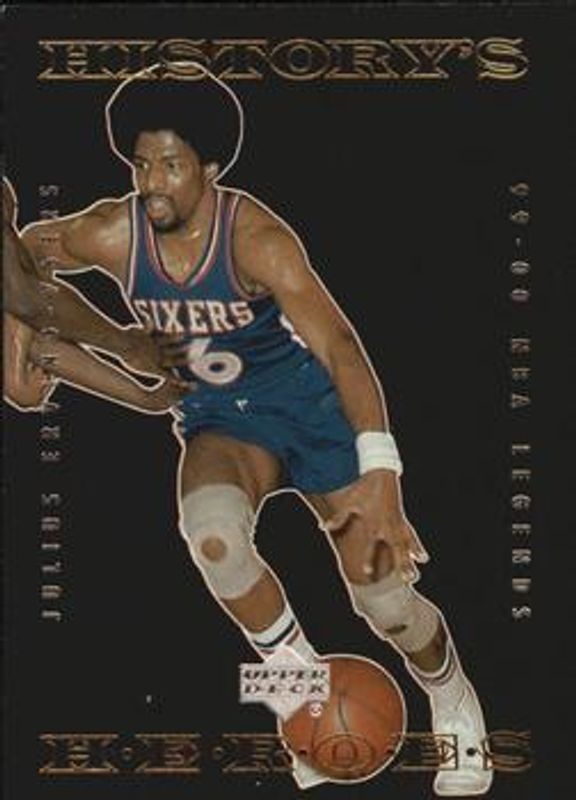 Julius Erving 1999 Upper Deck Legends #HH2 History's Heroes RAW