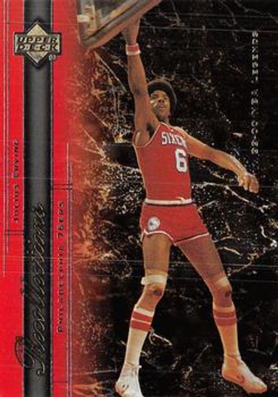 Julius Erving 1999 Upper Deck Legends #R3 Recollections RAW