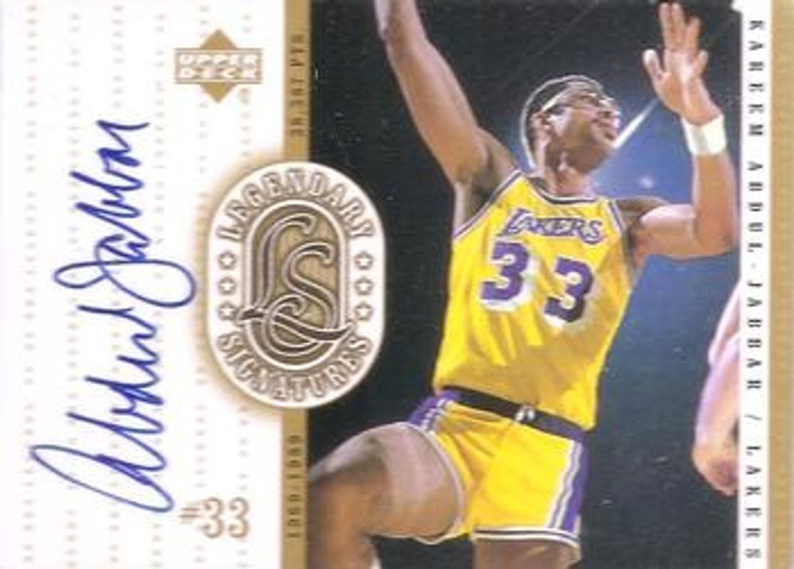 Kareem Abdul-Jabbar 1999 Upper Deck Legends #KA Legendary Signatures Gold /25 RAW