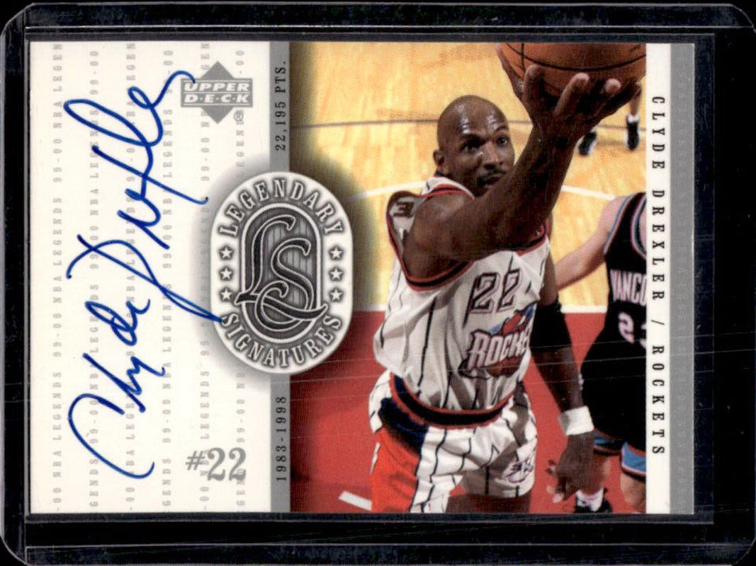Clyde Drexler 1999 Upper Deck Legends #CD Legendary Signatures RAW