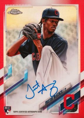 Triston McKenzie 2021 Topps Chrome #RA-TM Rookie Auto