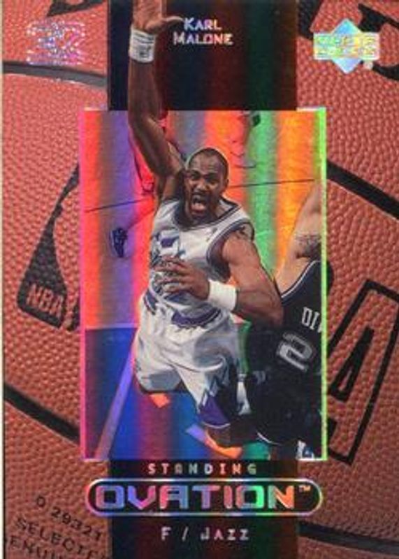 Karl Malone 1999 Upper Deck Ovation #55 Standing Ovation /50 RAW
