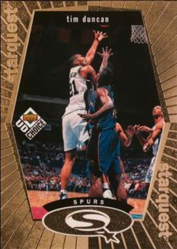 Tim Duncan 1998 Upper Deck Choice #SQ24 StarQuest - Gold /100 RAW