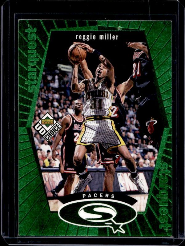 Reggie Miller 1998 Upper Deck Choice #SQ11 StarQuest - Green RAW