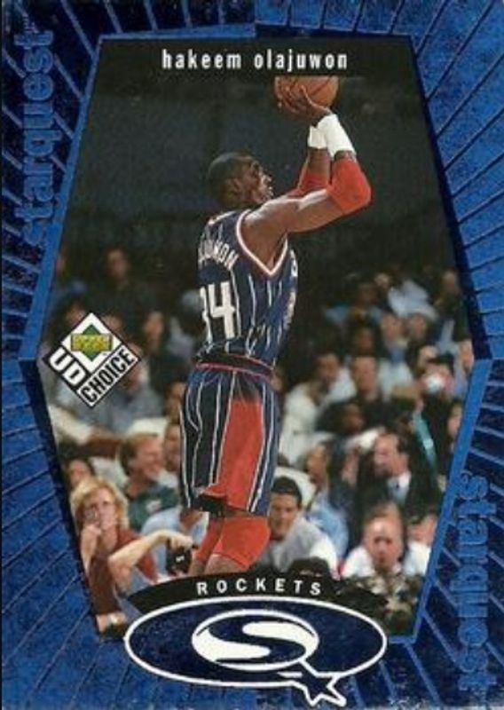 Hakeem Olajuwon 1998 Upper Deck Choice #SQ10 StarQuest - Blue RAW