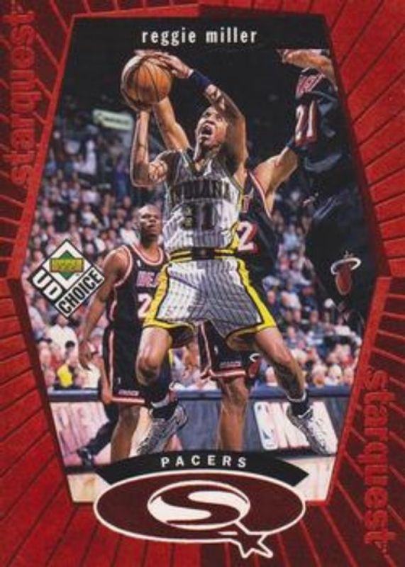 Reggie Miller 1998 Upper Deck Choice #SQ11 StarQuest - Red RAW