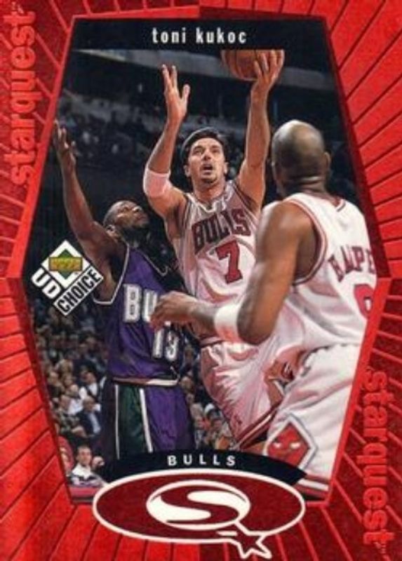 Toni Kukoc 1998 Upper Deck Choice #SQ4 StarQuest - Red RAW