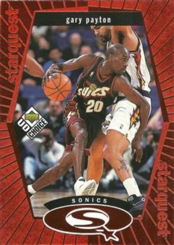Gary Payton 1998 Upper Deck Choice #SQ25 StarQuest - Red RAW