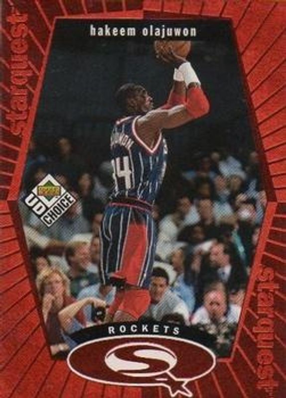 Hakeem Olajuwon 1998 Upper Deck Choice #SQ10 StarQuest - Red RAW