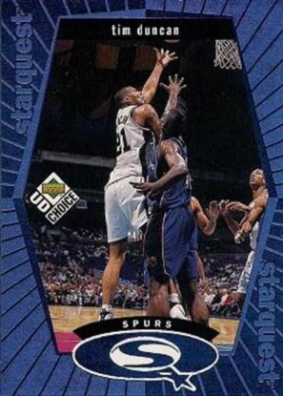 Tim Duncan 1998 Upper Deck Choice #SQ24 StarQuest - Blue RAW