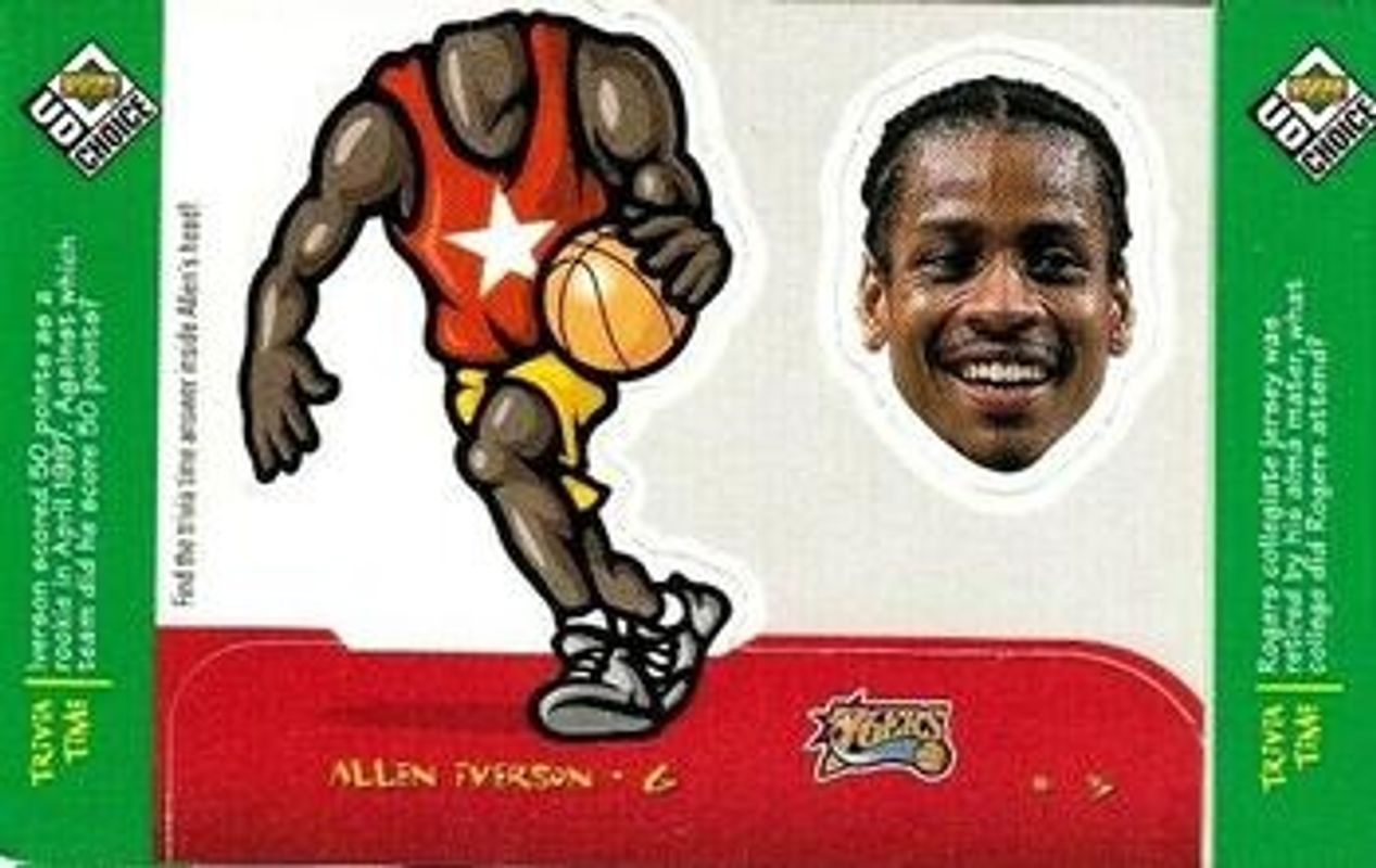 Allen Iverson 1998 Upper Deck Choice #20 Mini Bobbing Heads RAW