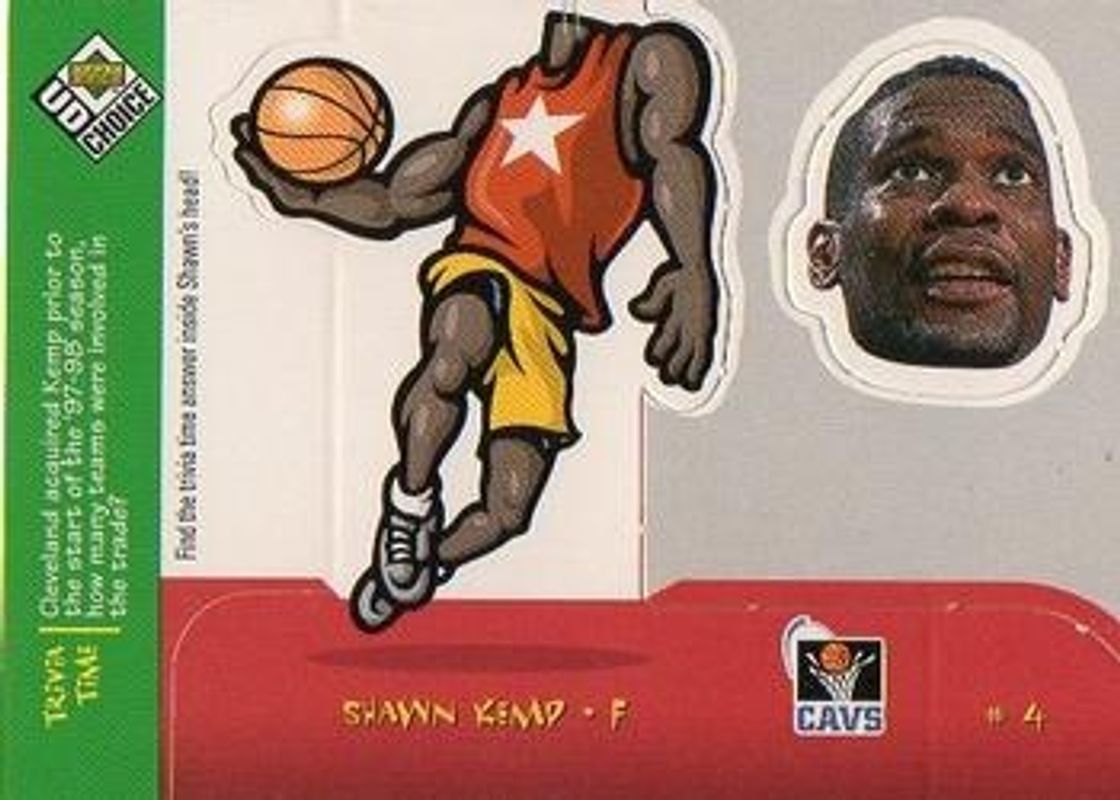 Shawn Kemp 1998 Upper Deck Choice #5 Mini Bobbing Heads RAW
