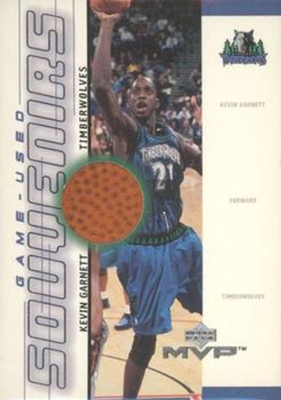 Kevin Garnett 2000 Upper Deck MVP #KG-S Game Used Souvenirs RAW