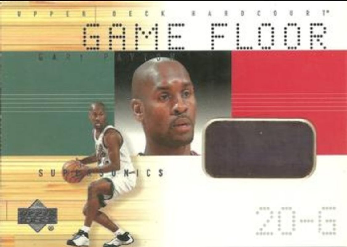 Gary Payton 2000 Upper Deck Hardcourt #GP-F Game Floor RAW
