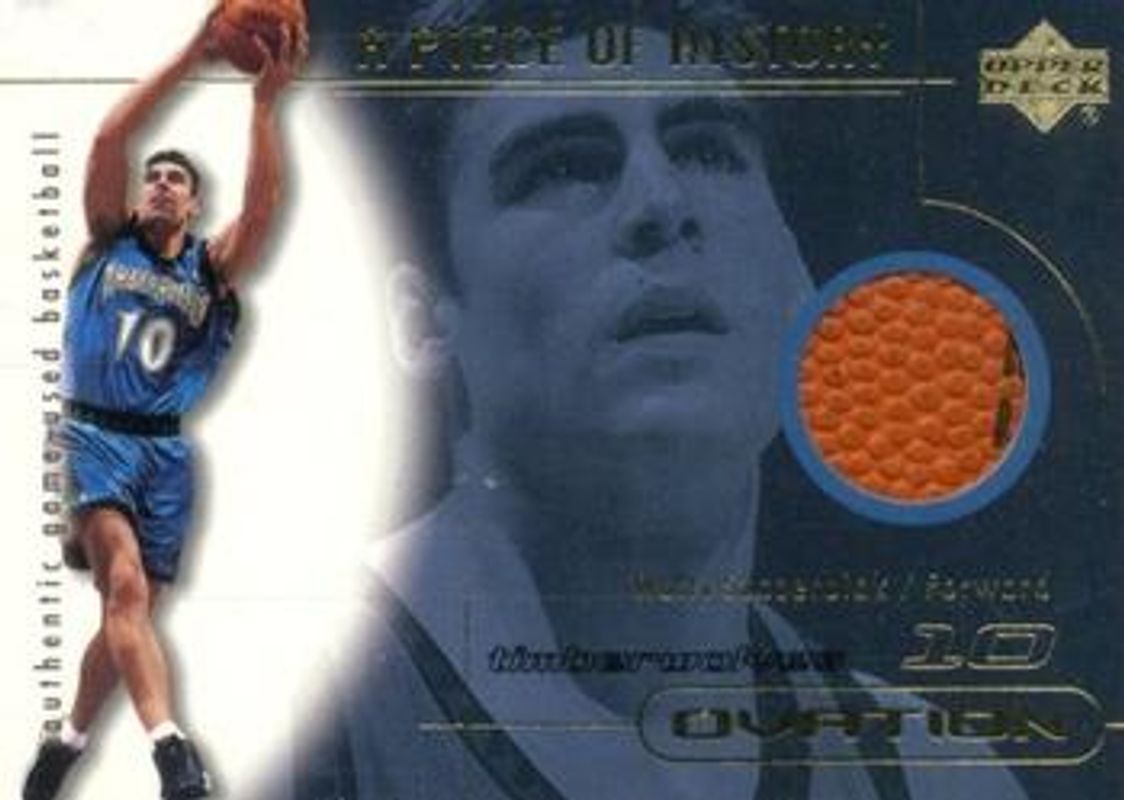 Wally Szczerbiak 2000 Upper Deck Ovation #WS-B A Piece of History /8 RAW