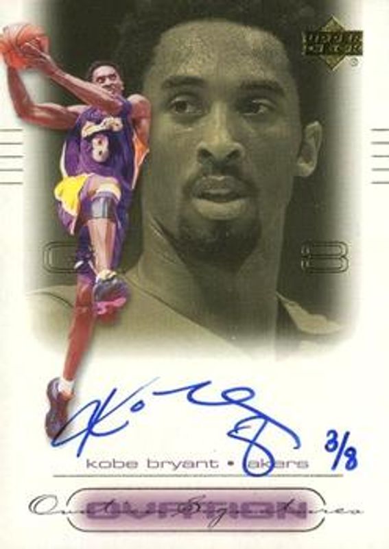 Kobe Bryant 2000 Upper Deck Ovation #KB Super Signatures Gold /1 RAW