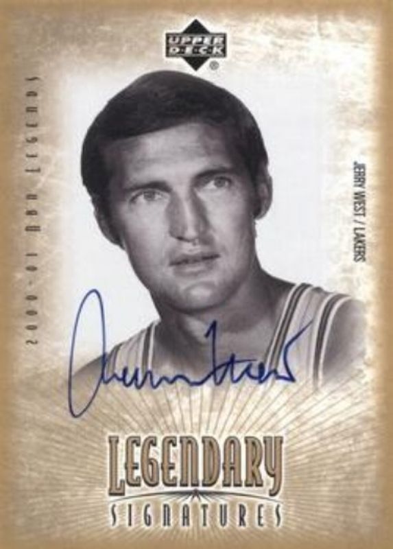 Jerry West 2000 Upper Deck Legends #JW Legendary Signatures /10 RAW