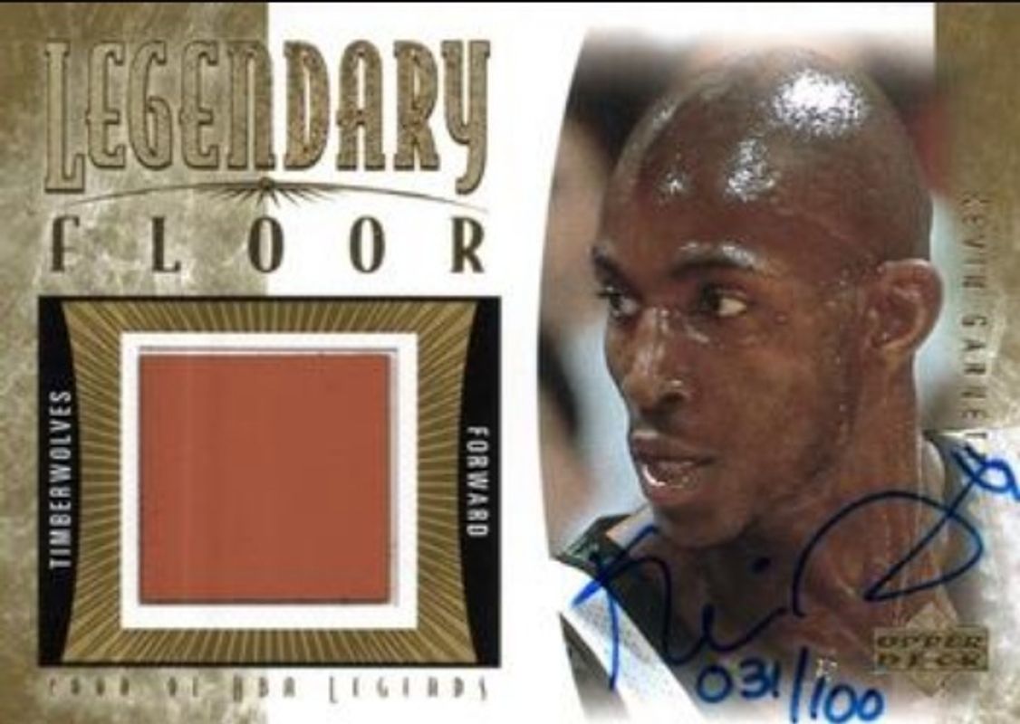 Kevin Garnett 2000 Upper Deck Legends #KG-AF Legendary Floor Autographed /100 RAW