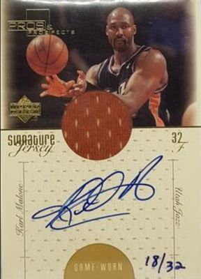 2000 Upper Deck Pros & Prospects #KM2 Signatures Jerseys Level 2 /1