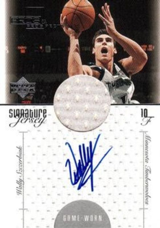 Wally Szczerbiak 2000 Upper Deck Pros & Prospects #WS Signatures Jerseys RAW