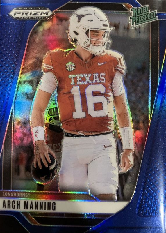 Arch Manning 2025 Prizm Draft Picks #166 Blue /249 RAW