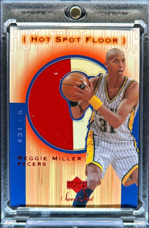 Reggie Miller 2001 Upper Deck Sweet Shot #RM-F Hot Spot Floor RAW