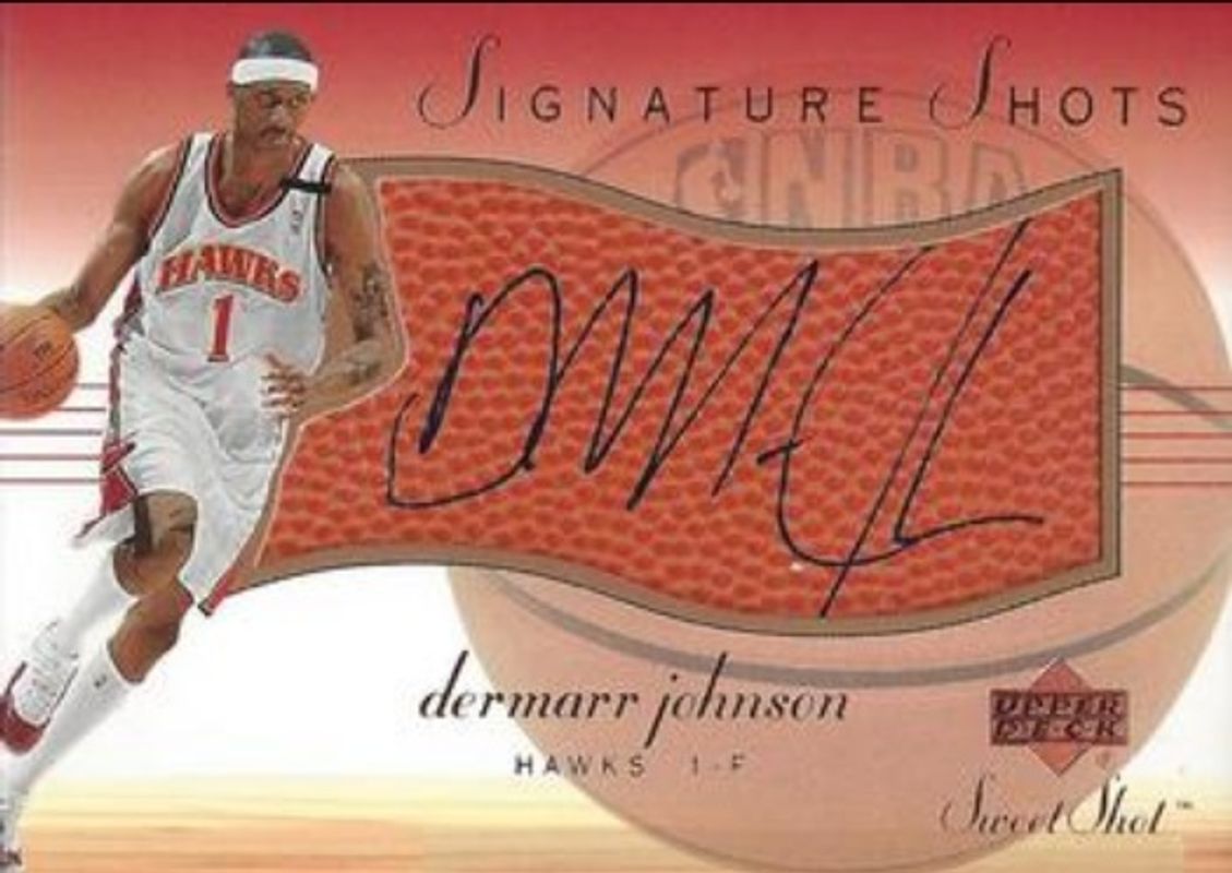 DerMarr Johnson 2001 Upper Deck Sweet Shot #DJ-S Signature Shots RAW