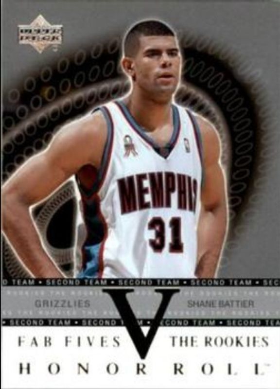 Shane Battier 2001 Upper Deck Honor Roll #F5-R6 Fab Fives The Rookies RAW