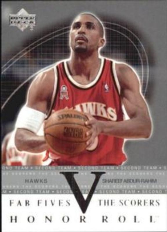 Shareef Abdur-Rahim 2001 Upper Deck Honor Roll #F5-S9 Fab Fives The Scorers RAW