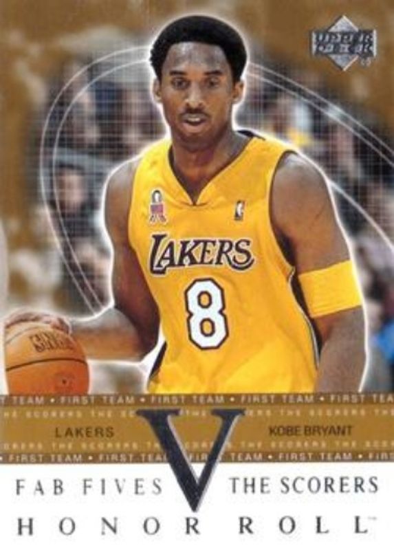 Kobe Bryant 2001 Upper Deck Honor Roll #F5-S2 Fab Fives The Scorers RAW