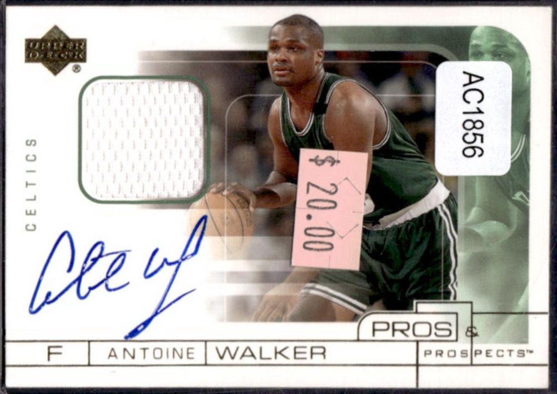 Antoine Walker 2001 Upper Deck Pros & Prospects #AW-A Game Jerseys Autographs RAW