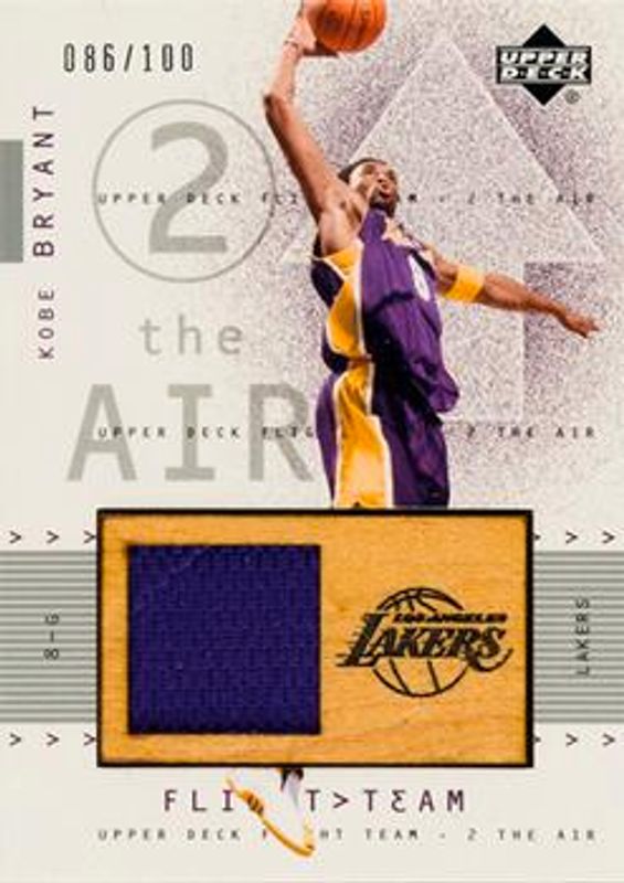 Kobe Bryant 2001 Upper Deck Flight Team #2KB 2 the Air /100 RAW
