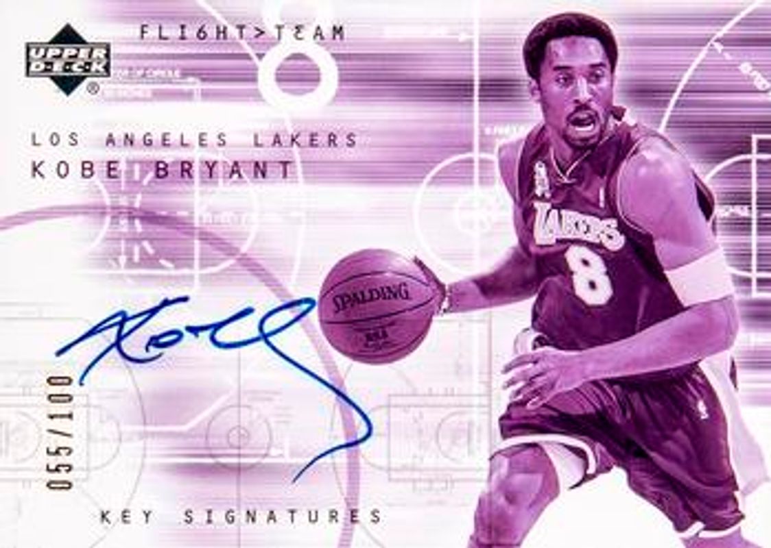 Kobe Bryant 2001 Upper Deck Flight Team #KB-S Key Signatures RAW