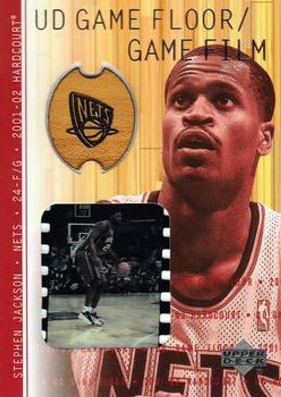 Stephen Jackson 2001 Upper Deck Hardcourt #SJ-F UD Game Film Floor RAW