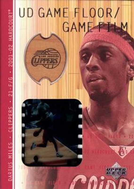 Darius Miles 2001 Upper Deck Hardcourt #DA-F UD Game Film Floor RAW