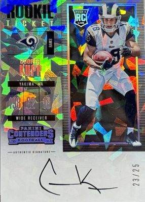 2017 Contenders #374 Rookie Ticket Auto Variation - Cracked Ice Ticket /25