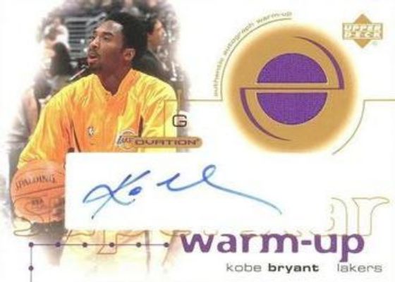 2001 Upper Deck Ovation #KB-S Superstar Warm Ups Autographs