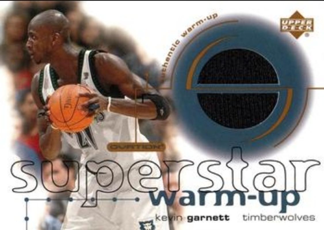 Kevin Garnett 2001 Upper Deck Ovation #KG Superstar Warm Ups RAW