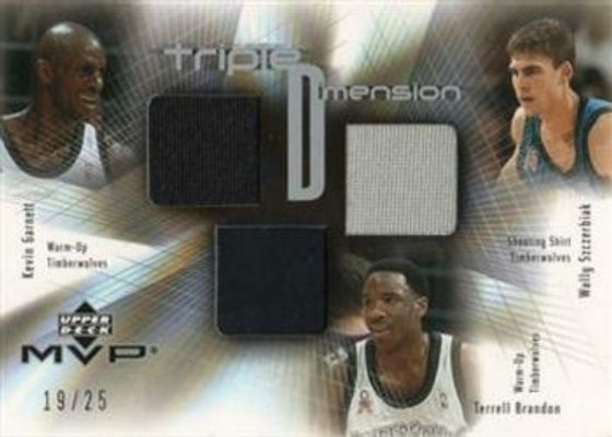 2002 Upper Deck MVP #KG/WS/TB Triple Dimension /25