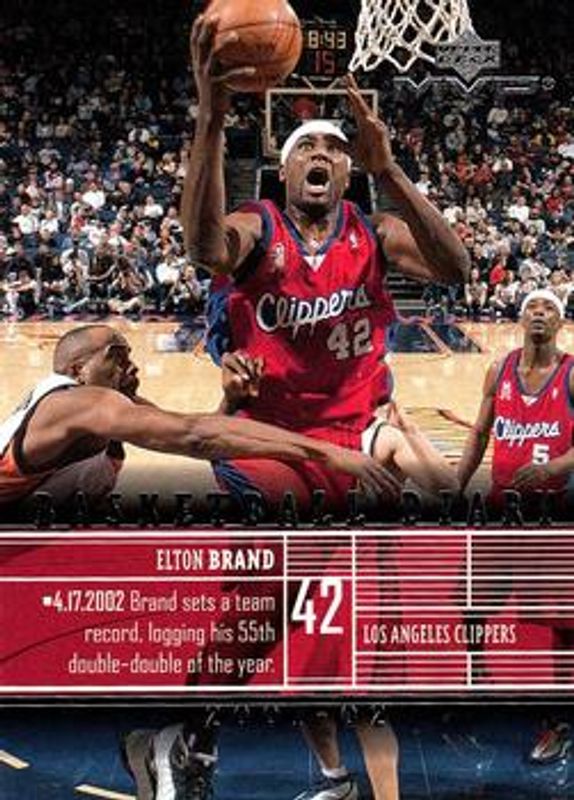 Elton Brand 2002 Upper Deck MVP #B11 Basketball Diary RAW