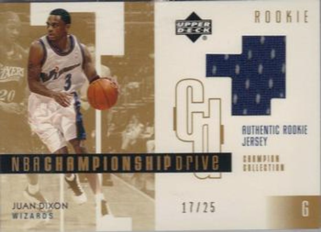 Juan Dixon 2002 Upper Deck Championship Drive #101 Champion Collection /25 Rookie RAW
