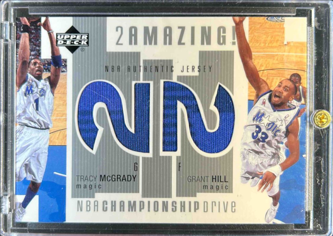 Grant Hill / Tracy McGrady 2002 Upper Deck Championship Drive #TM/GH-J 2 Amazing Jerseys RAW
