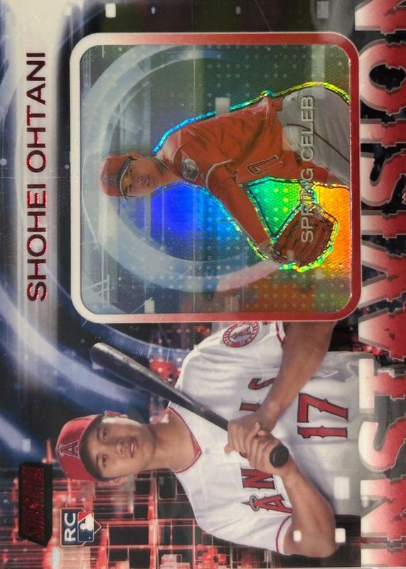 Shohei Ohtani 2018 Stadium Club #I-SO Instavision - Red /50 Rookie RAW