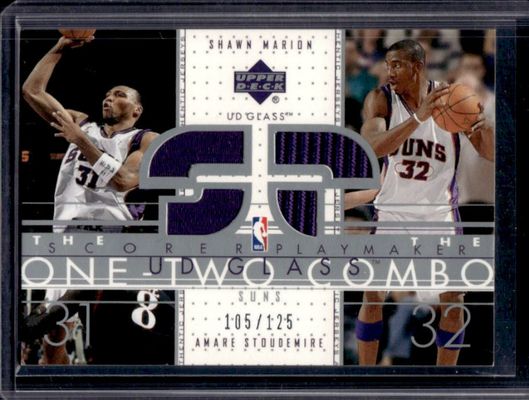 2002 Upper Deck Glass #SM/AS-C One Two Combo Jerseys /125